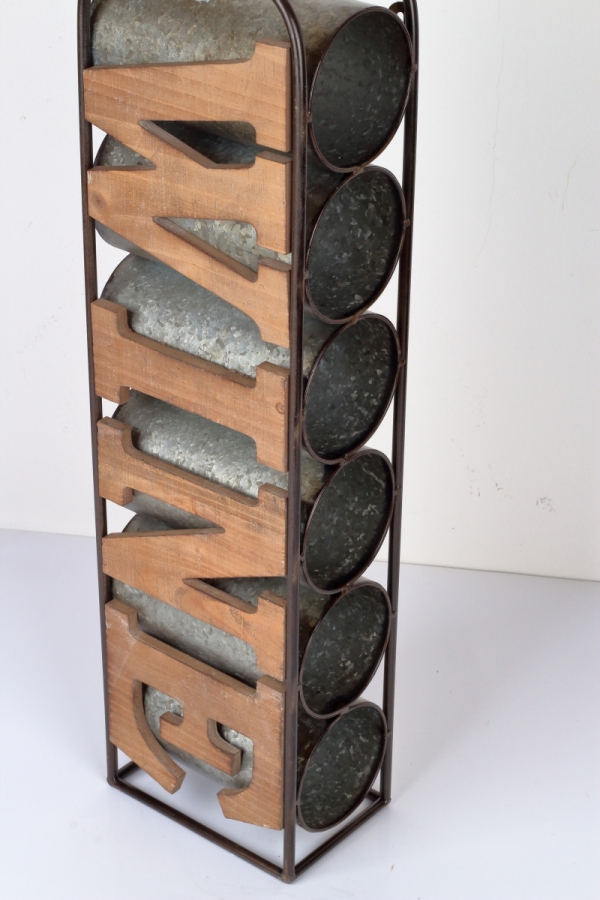 Regál na víno (6 fliaš) WINE 90x18x12cm