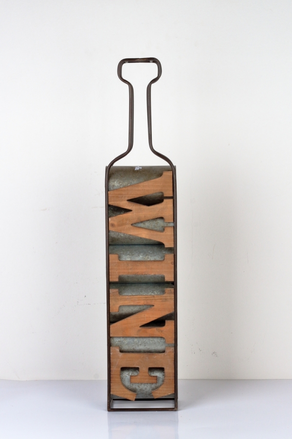 Regál na víno (6 fliaš) WINE 90x18x12cm