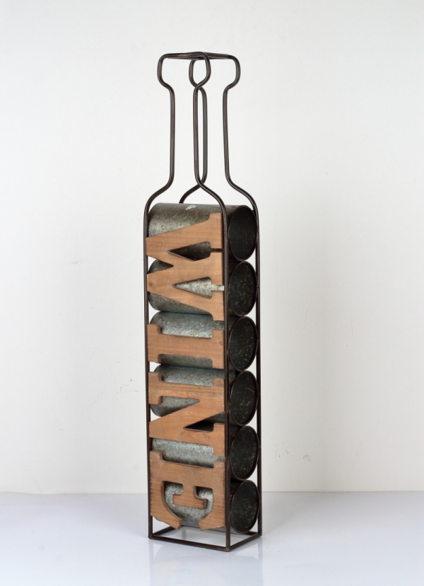 Regál na víno (6 fliaš) WINE 90x18x12cm