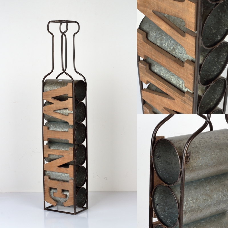 Regál na víno (6 fliaš) WINE 90x18x12cm