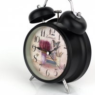 Retro budík levanduľa 17cm