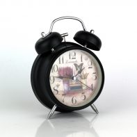 Retro budík levanduľa 17cm