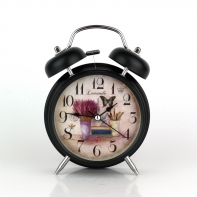 Retro budík levanduľa 17cm