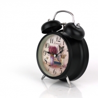 Retro budík levanduľa 17cm