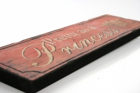 Retro ceduľa Princess 42x12x2cm