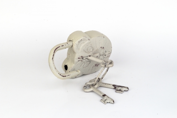 Retro dekorácie liatinový zámok myš