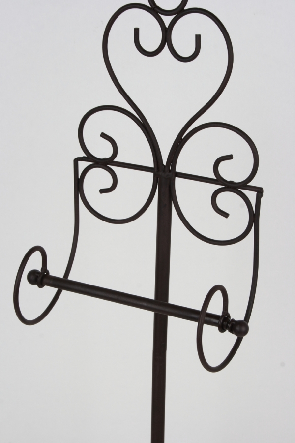 Retro držiak na toaletný papier tmavý kov 70cm