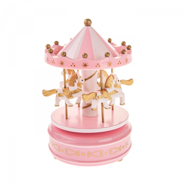 Retro hrací kolotoč pre dievčatko PetalDream 18 x 11 x 11 cm
