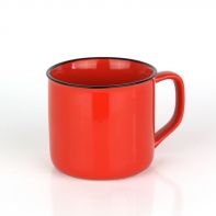 Retro hrnček s pokrievkou červený XCM