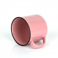 Retro hrnček s pokrievkou ružový x cm