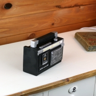 Retro pokladnička na peniaze magnetofón 18x13 cm