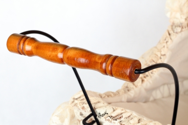 Retro kočíky / kočík pre bábiku hnedé prútia 66x60x28cm