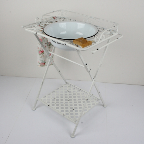 Retro kúpeľňový stojan na umývadlo 61x37x81cm