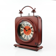 Retro kovový budík 18x18cm
