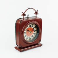 Retro kovový budík 18x18cm