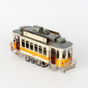 Retro kovový model električka 26x9x13cm