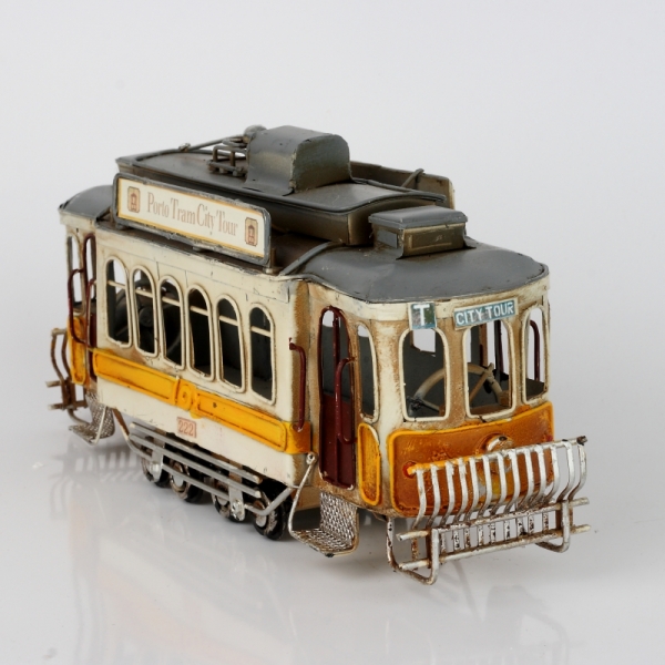 Retro kovový model električka 26x9x13cm