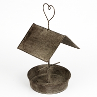 Retro krmítko pre vtáčiky s tanierikom 