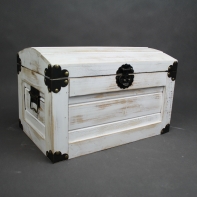 Retro kufor drevený stredný 28x45x31cm