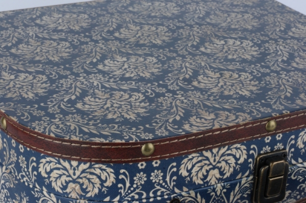 Retro kufor so zámockým vzorom 32x14,5x29cm