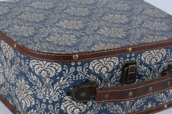 Retro kufor so zámockým vzorom 32x14,5x29cm