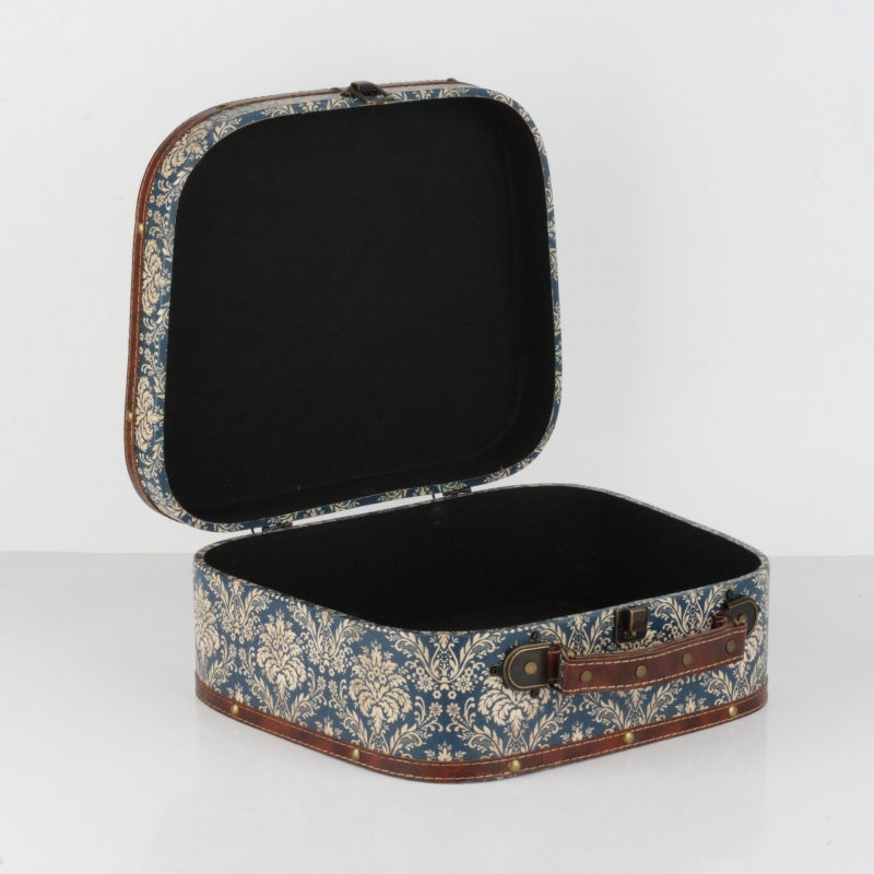 Retro kufor so zámockým vzorom 32x14,5x29cm