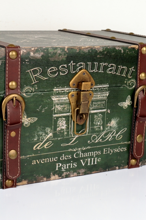 Retro kufor / truhla Paris výška 23x50x28cm 