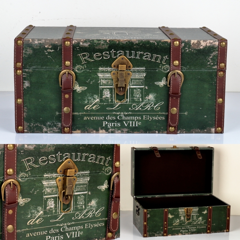 Retro kufor / truhla Paris výška 23x50x28cm 