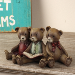Retro medvedíky s knihou 20cm
