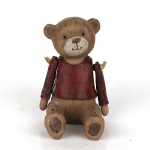 Retro medvedík sediaci červené tričko 8,5cm