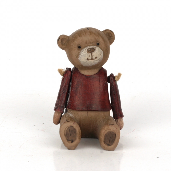 Retro medvedík sediaci červené tričko 8,5cm