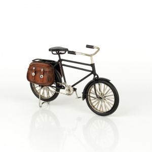 Retro model bicykel kov 23cm čierny