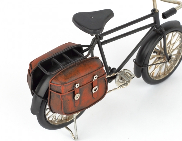 Retro model bicykel kov 23cm čierny