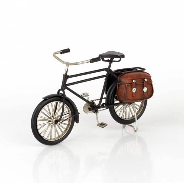 Retro model bicykel kov 23cm čierny