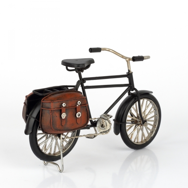Retro model bicykel kov 23cm čierny