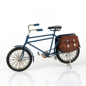 Retro model bicykel kov 23cm modrý