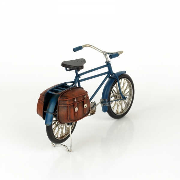 Retro model bicykel kov 23cm modrý