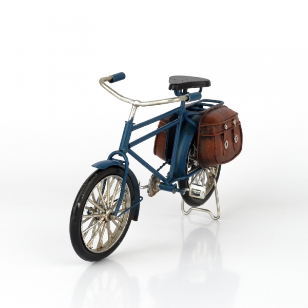 Retro model bicykel kov 23cm modrý