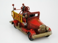 Retro model hasičské auto 17cm