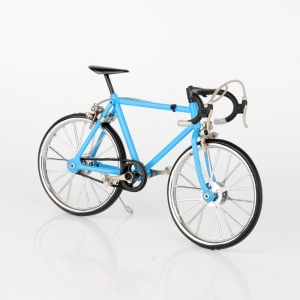 Retro model jazdného bicykelu modrý 13x23cm