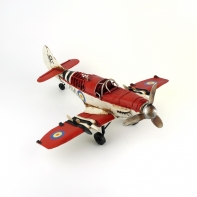 Retro model lietadlo červeno-biele 40cm