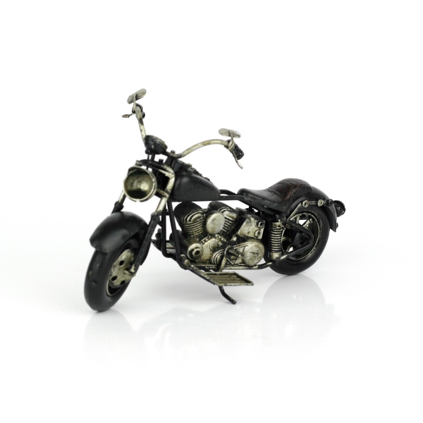 Retro model motorka čierna 19cm
