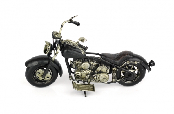 Retro model motorka čierna 19cm