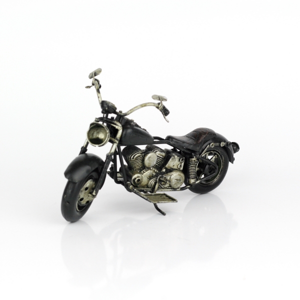 Retro model motorka čierna 19cm