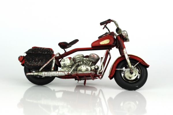 Retro model motorka Red devil 19cm