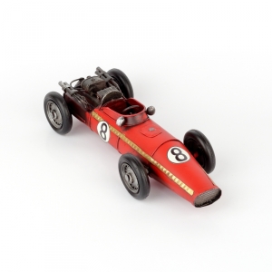 Retro model pretekárske auto plech 28cm