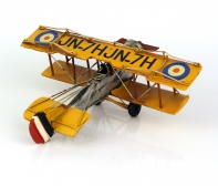 Retro model žlté lietadlo 18cm