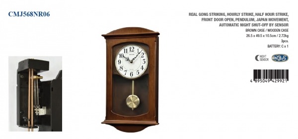 Retro nástenné hodiny kyvadlové