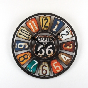 Retro nástenné hodiny Route 66 40cm