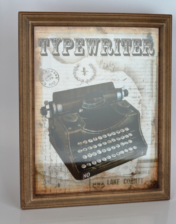 Retro obraz písací stroj Typewriter 47x38cm